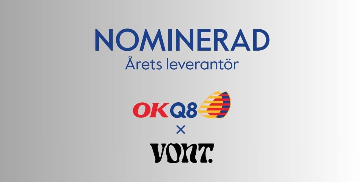 Vont nominerad till Årets Leverantör - OKQ8 2025