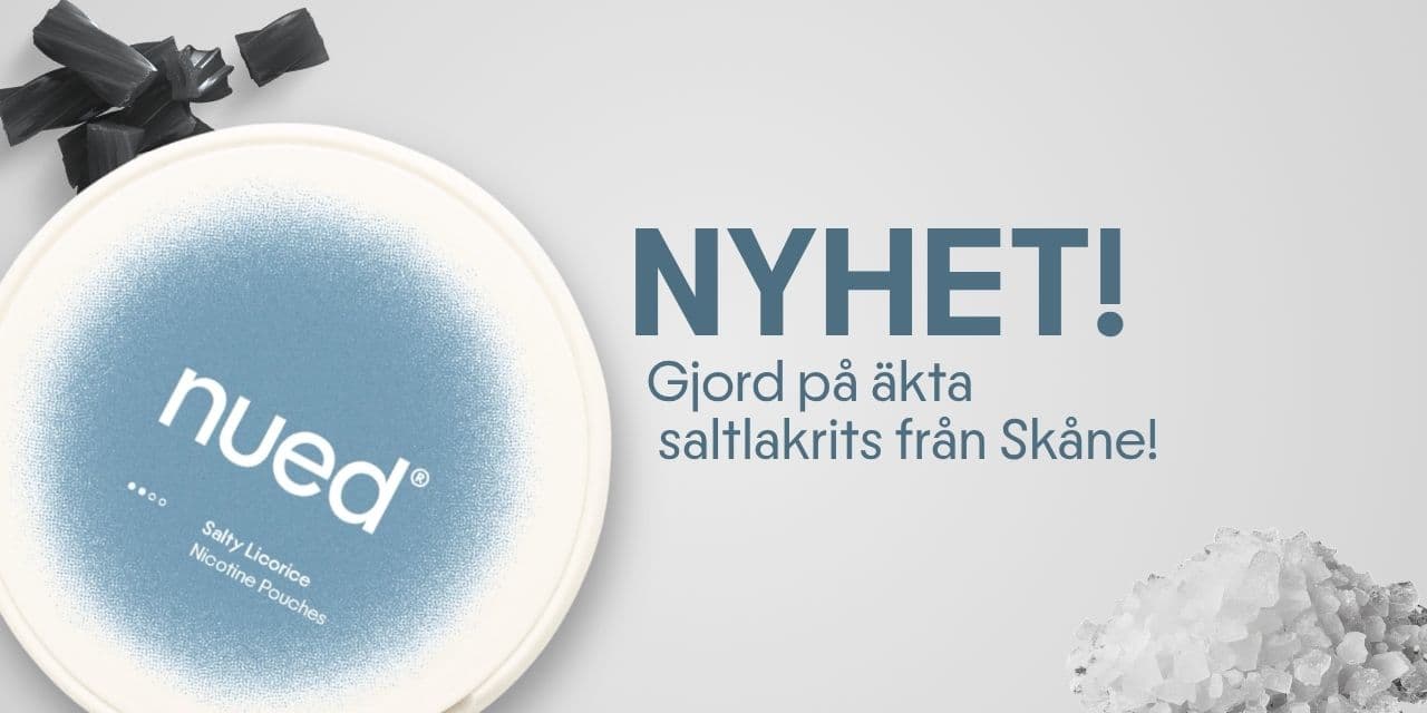 VONT lanserar vitt snus med äkta rålakrits: NUED Salty Licorice