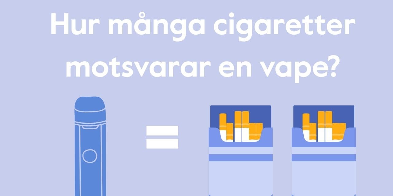 Hur många cigaretter motsvarar en vape?